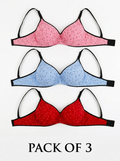 Pack of 3- Women’s Soft Jersey Comfort Bra