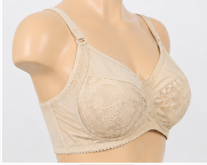 Women’s Soft Cotton Mesh Bra – Skin Color