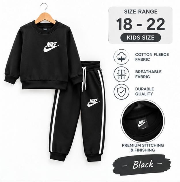 Girls Kids Premium Cotton Fleece Tracksuit | Warm & Comfortable Winter Wear | Sizes 18–22