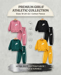 Girls Kids Premium Cotton Fleece Tracksuit | Warm & Comfortable Winter Wear | Sizes 18–22