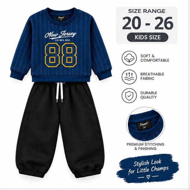 Kids Stylish Tracksuit - Soft & Comfortable Winter Wear for Little Champs | Size 20-26