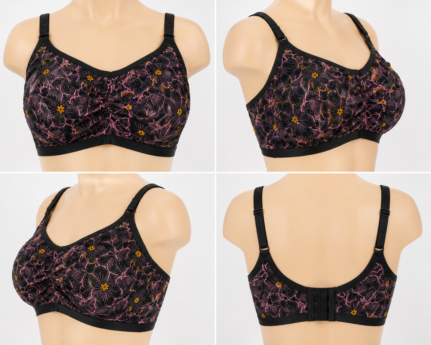 Multi Women’s Soft Jersey Comfort Bra – 3 Piece Set