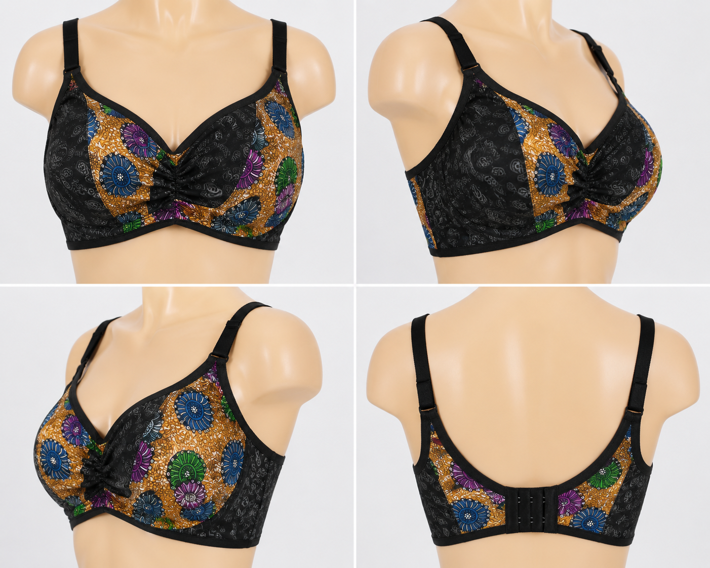 Multi Women’s Soft Jersey Comfort Bra – 3 Piece Set